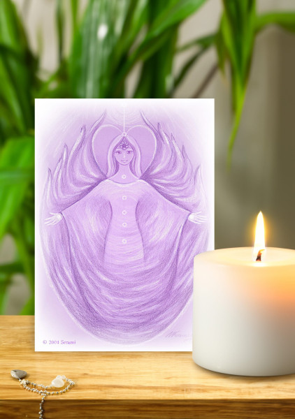 Lila Chakra Engel - Stirnchakra Serami Lebenshilfe Chakra Engel Karten Stirnchakra 