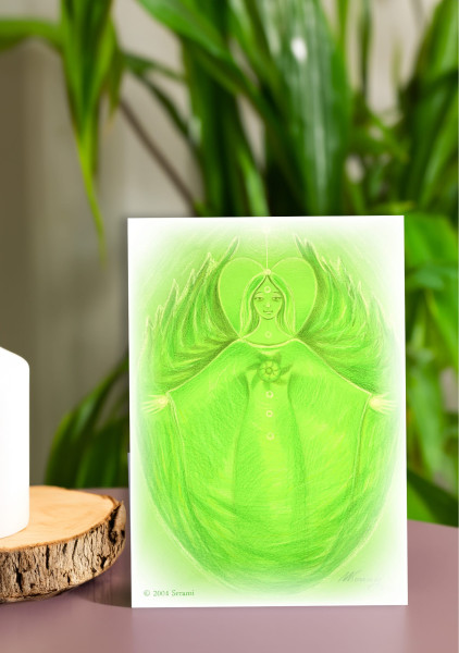 Grüner Chakra Engel - Herzchakra Serami Lebenshilfe Chakra Engel Karten Herzchakra 