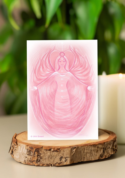 Rosa Chakra Engel - Kronenchakra Serami Lebenshilfe Chakra Engel Karten Kronenchakra 