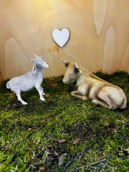 Willow Tree: Krippenfiguren Ochse und Ziege Serami Dekoration Willow Tree 