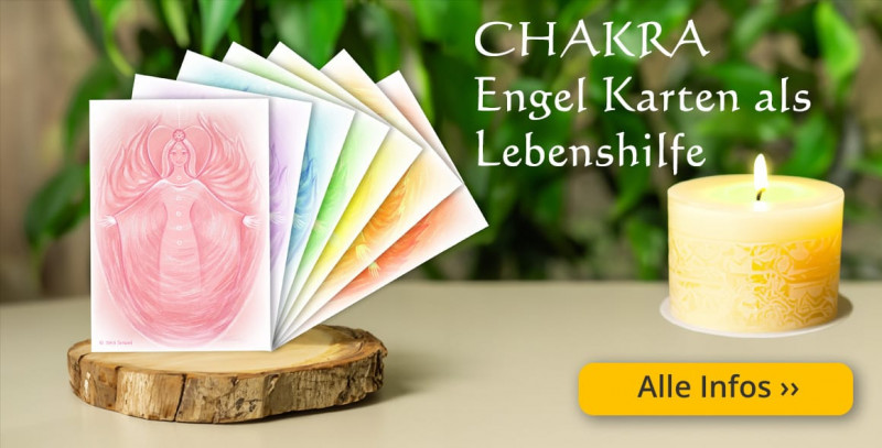Chakra-Engel-Karten sieben Chakren Wurzelchakra Sakralchakra Solarplexuschakra Herzchakra Halschakra Stirnchakra Kronenchakra Chakren blockiert lösen